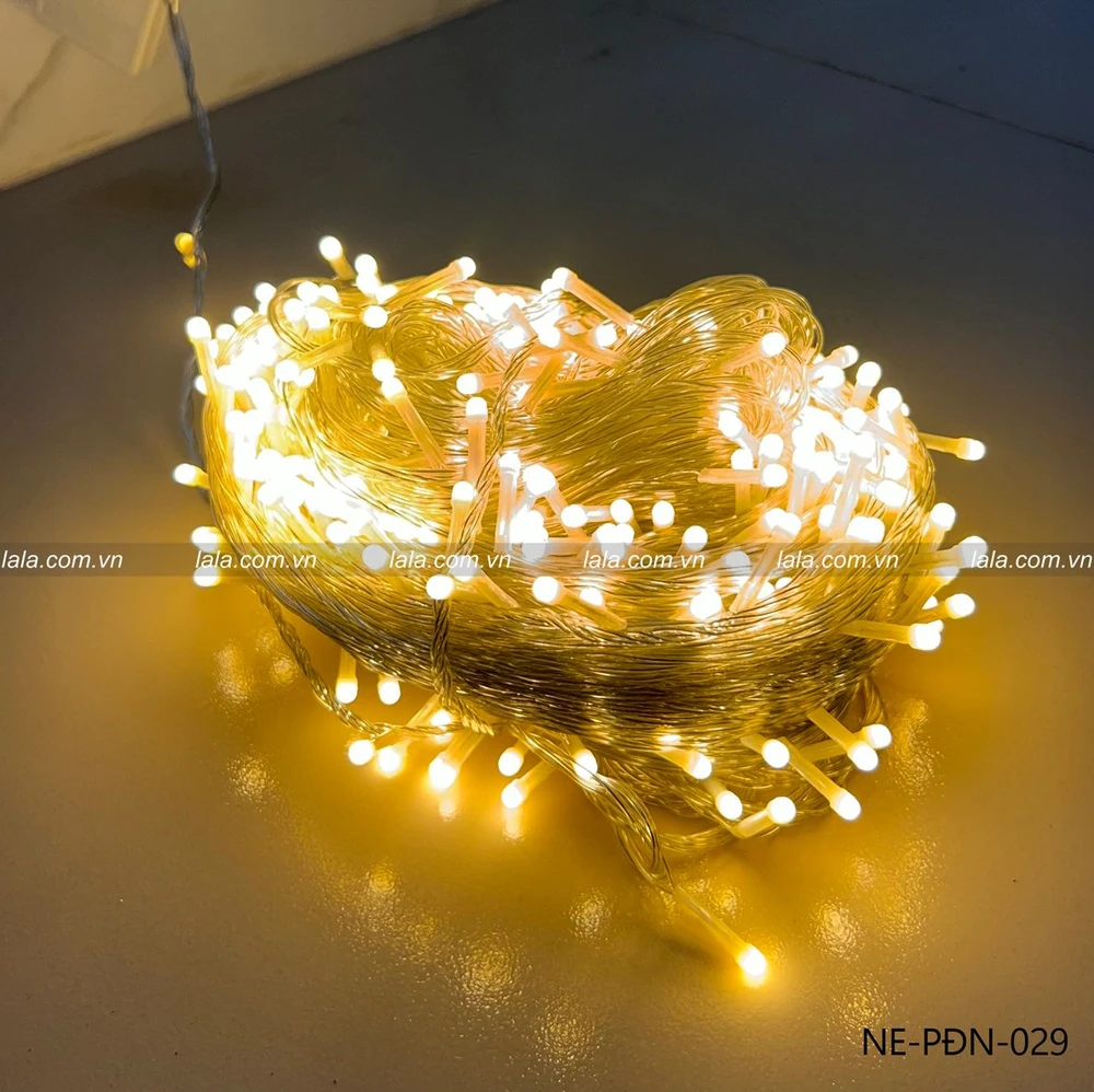 Dây đèn trang trí 100m 8 chế độ - ánh sáng vàng mẫu 029