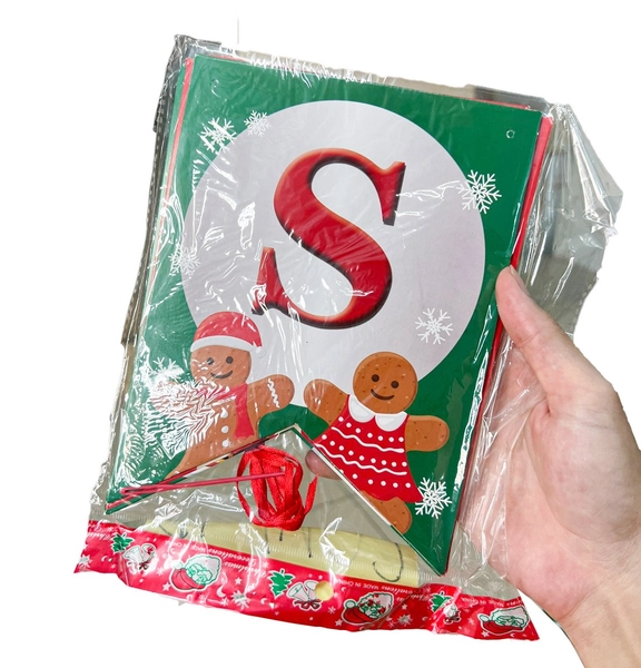 Dây treo cờ merry christmas trang trí giáng sinh 2m7 mẫu 044