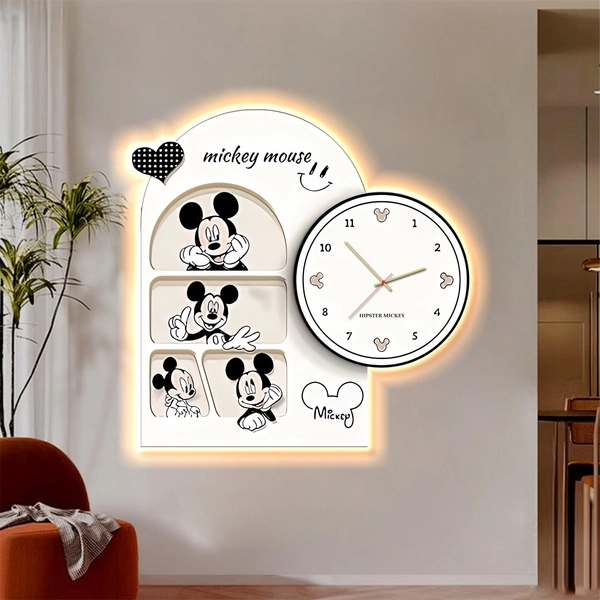 Tranh đèn tráng gương pha lê cao cấp chuột mickey mẫu 258