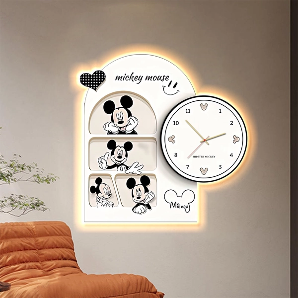 Tranh đèn tráng gương pha lê cao cấp chuột mickey mẫu 258