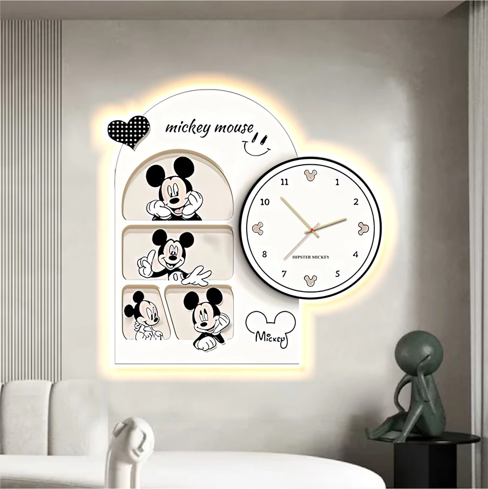 Tranh đèn tráng gương pha lê cao cấp chuột mickey mẫu 258