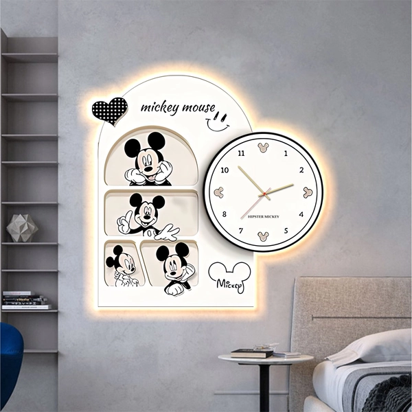 Tranh đèn tráng gương pha lê cao cấp chuột mickey mẫu 258