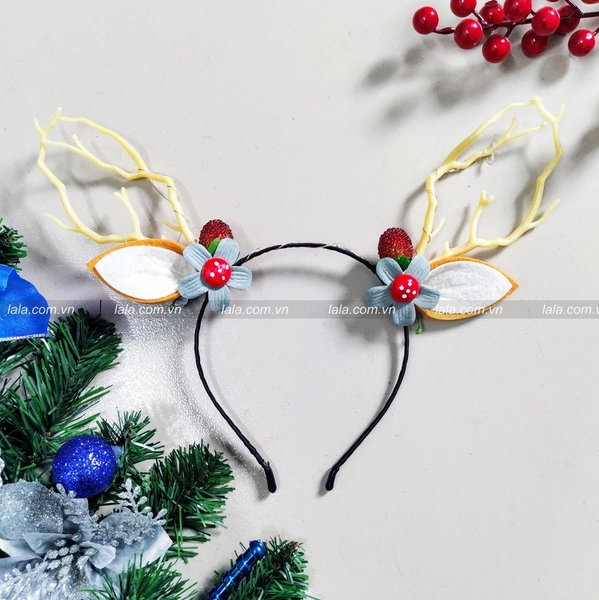Băng đô có đèn sừng tuần lộc phụ kiện giáng sinh mẫu 028
