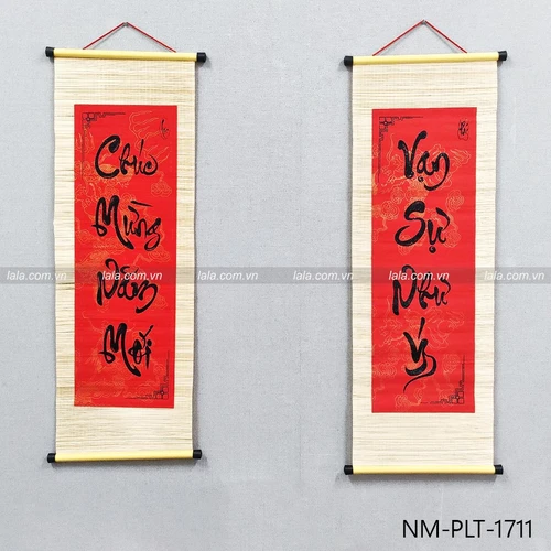 Combo Cặp Liễn Mành Câu Đối Đỏ Chúc Mừng Năm Mới - Vạn Sự Như Ý Mẫu 2