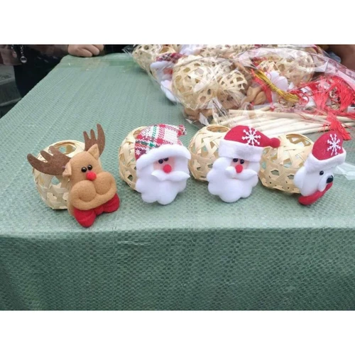 Lồng đèn noel trang trí đồ treo cây thông bằng tre hình biểu tượng giáng sinh