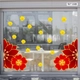 Decal Trang Trí Tết Chân Tường Hoa Đỏ Rực Rỡ