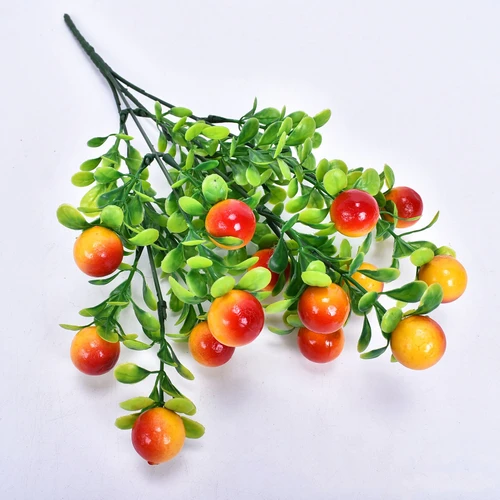 Cành cam có lá phụ kiện trang trí tiểu cảnh tết mẫu 1371