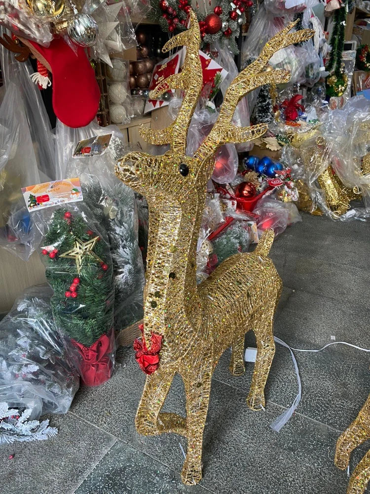 Mô Hình Tuần Lộc Đèn Led Trang Trí Noel