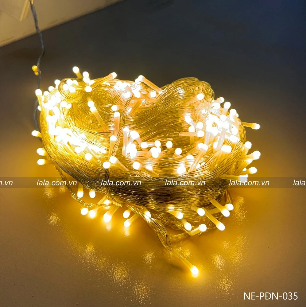 Dây đèn led trang trí 80m siêu sáng - Ánh sáng vàng 8 chế độ mẫu 035
