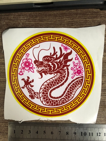 [không bán] Miếng dán hình rồng trang trí tết
