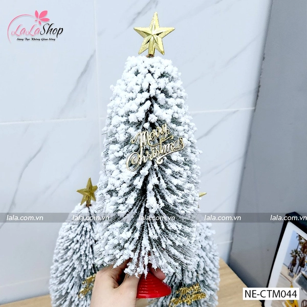 Cây Thông Noel Mini Lá Cước Phủ Tuyết (1 cây)