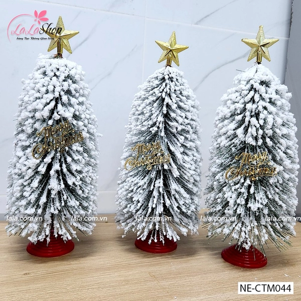 Cây Thông Noel Mini Lá Cước Phủ Tuyết (1 cây)