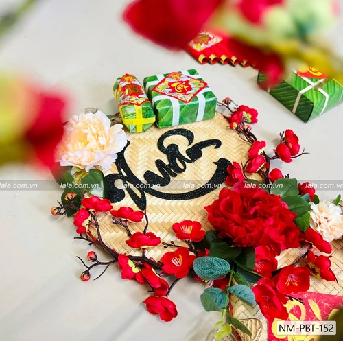 Dây mẹt chữ xuân trang trí tiểu cảnh tết mẫu 152