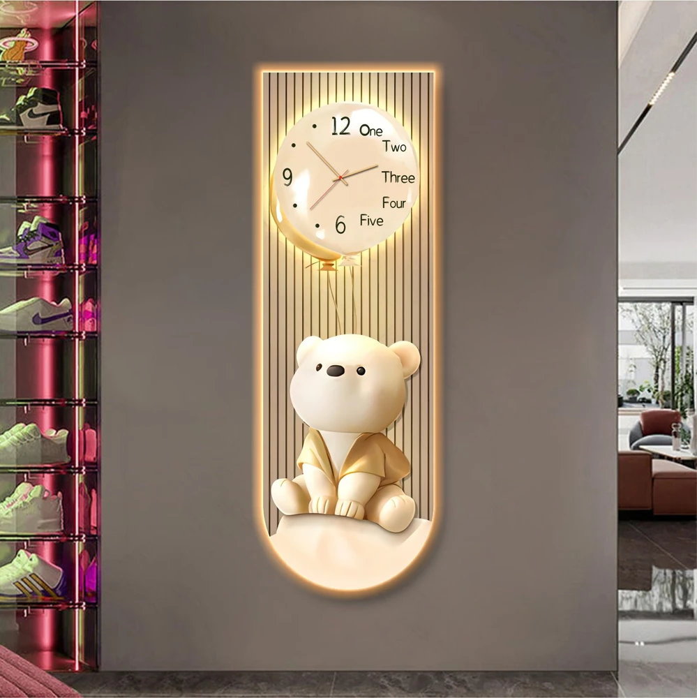 Tranh đèn tráng gương pha lê cao cấp kèm đồng hồ mẫu 268 kèm đồng hồ