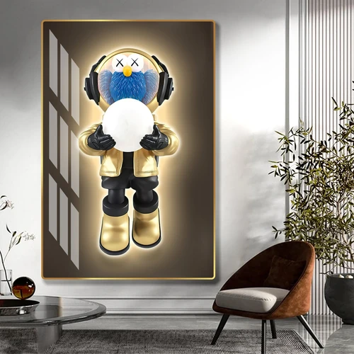 Tranh Treo Tường Gấu Kaws Phi Hành Gia mẫu 957