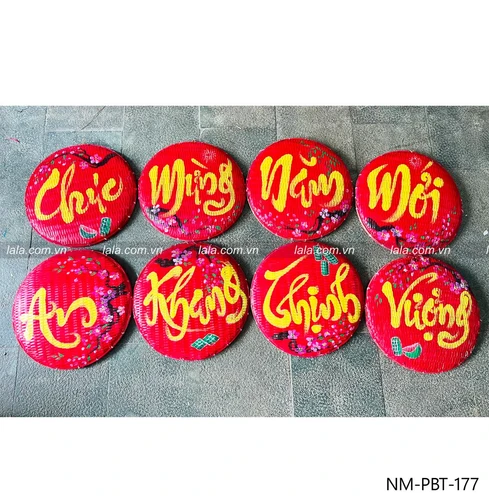 Combo 8 mẹt đỏ câu chúc thư pháp Chúc mừng năm mới - An khang thịnh vượng mẫu 177