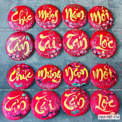 Combo 8 mẹt đỏ câu chúc thư pháp Chúc mừng năm mới - Tấn tài tấn lộc