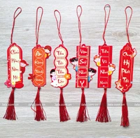 Set 6 lộc treo câu chúc tết trang trí cành mai đào ngày tết