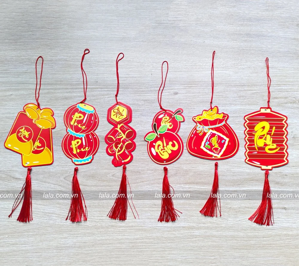 Set 6 lộc treo trang trí cành mai đào ngày tết mẫu 736