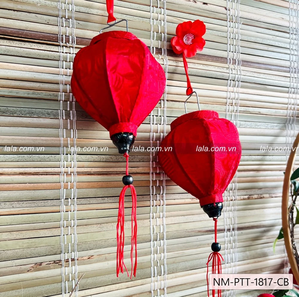 Bộ mành tre lớn full phụ kiện trang trí tiểu cảnh tết mẫu 17