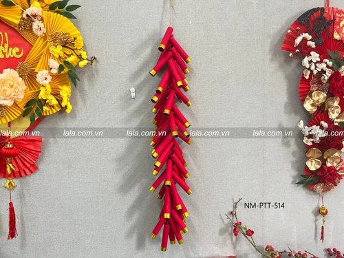 Dây pháo giấy 90cm trang trí tết mẫu 514