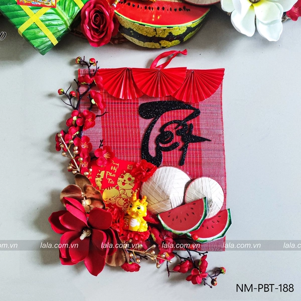 Mẹt chữ tết trang trí tiểu cảnh tết phụ kiện trang trí đón năm mới mẫu 187