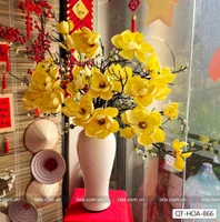 Chậu hoa mộc lan vàng lớn trang trí tết mẫu 866