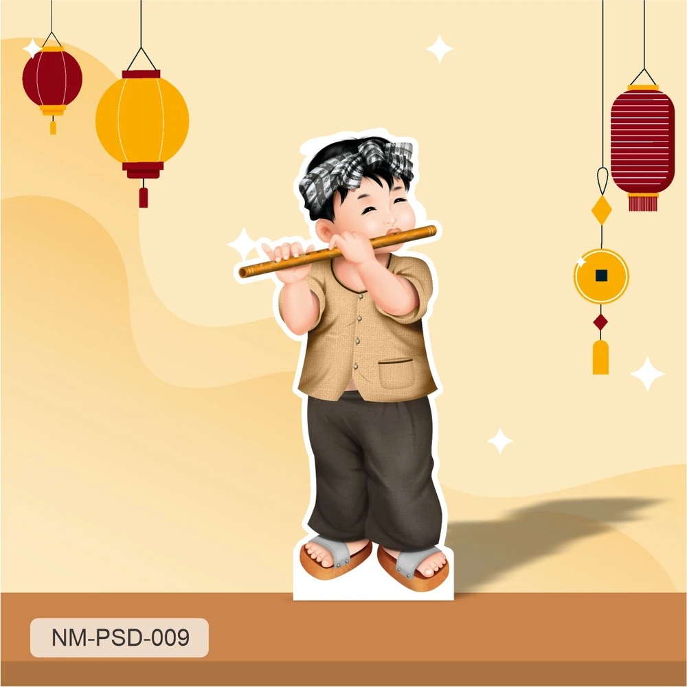 Standee Trang Trí Tết Bé Thổi Sáo