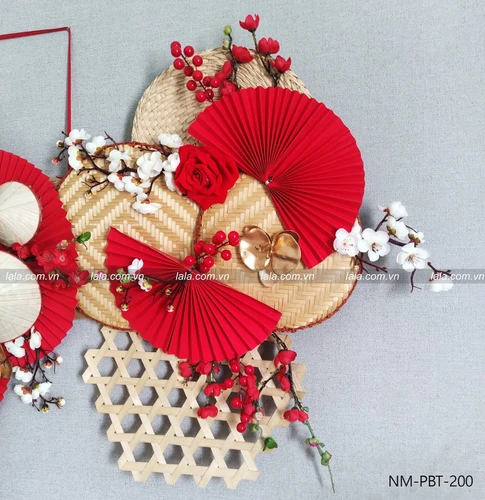 Mẹt tết lớn trang trí tiểu cảnh decor tết mẫu 200