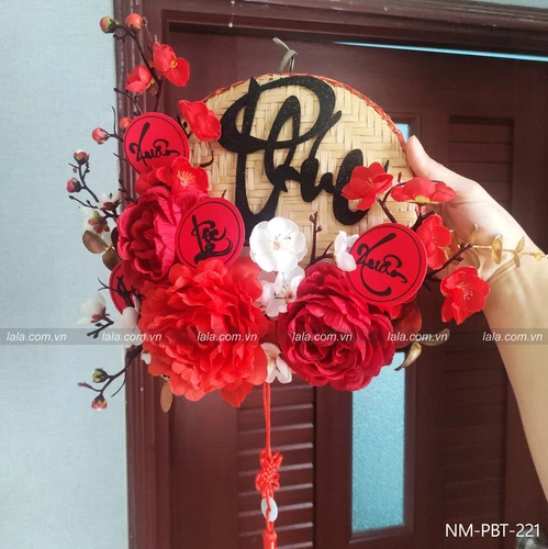 Mẹt tết 25cm chữ phúc mẫu 221