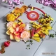 Vòng hoa treo cửa 50cm trang trí tết mẫu 668