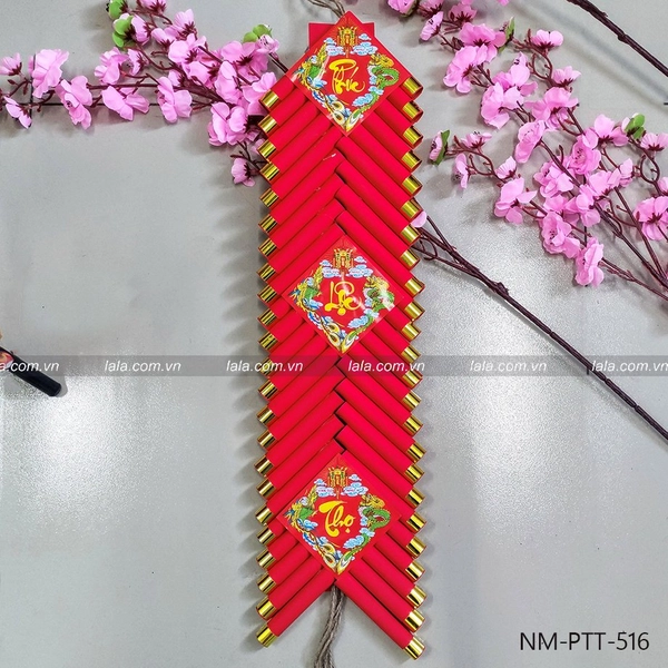 Dây pháo giấy chữ phúc lộc thọ 60cm trang trí tết mẫu 516