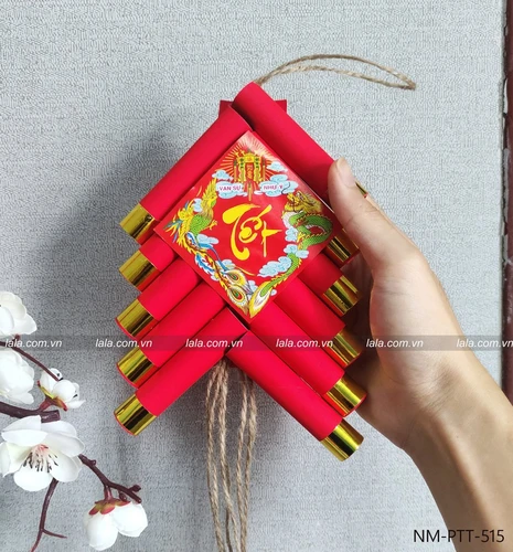 Dây pháo giấy chữ tết 20cm trang trí tết