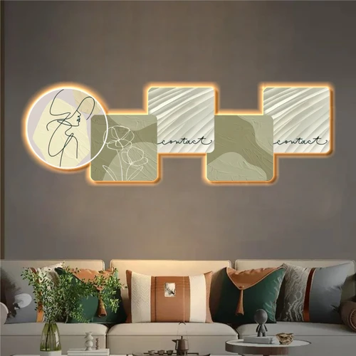 Tranh Đèn Led Tráng Gương Pha Lê Nghệ Thuật Đơn Giản 280