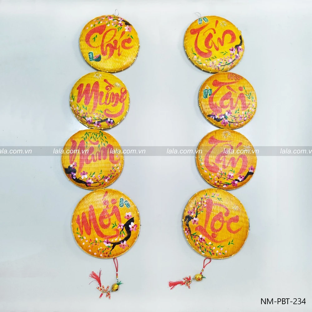 Combo cặp mẹt thư pháp câu chúc trang trí tết CMNM-TTTL mẫu 234