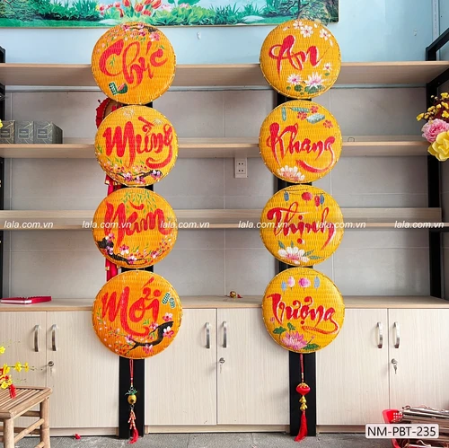 Combo cặp mẹt thư pháp câu chúc trang trí tết CMNM-AKTV mẫu 235