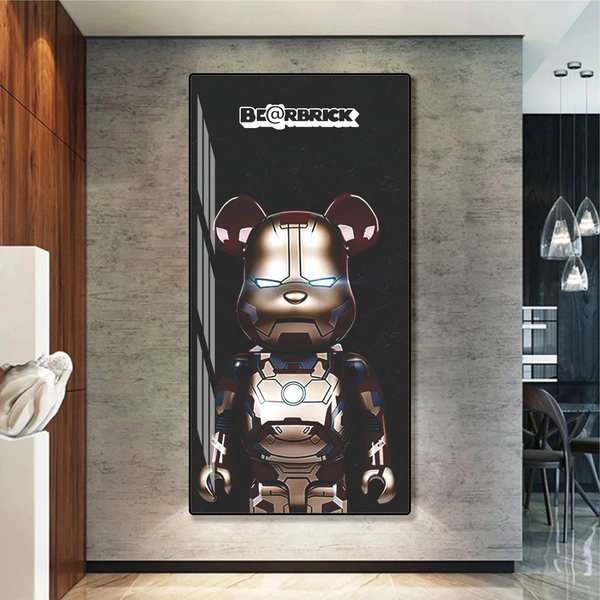 Tranh treo tường bearbrick trang trí tường hiện đại mẫu 977