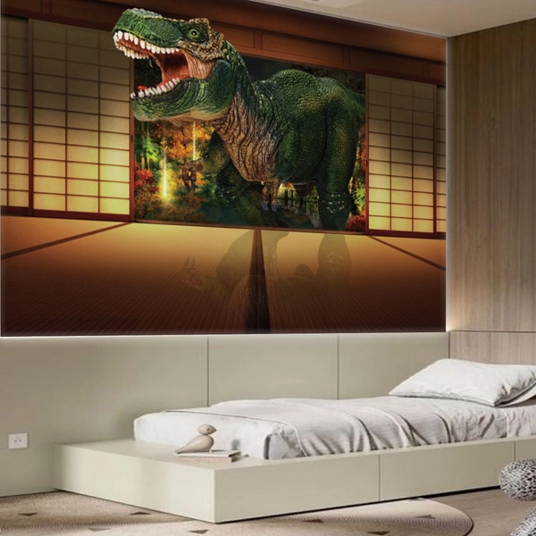 Tranh dán tường khủng long 3D