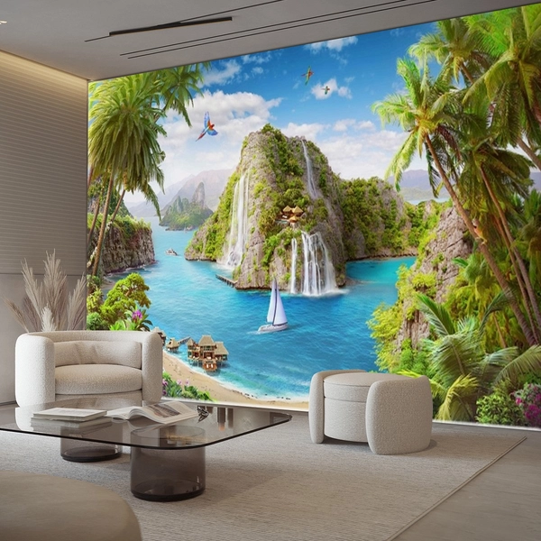 Tranh dán tường huyền thoại biển xanh