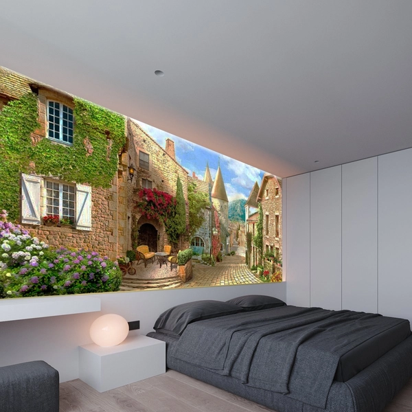 Tranh Dán Tường Phong Cảnh Nhà Cổ Châu Âu