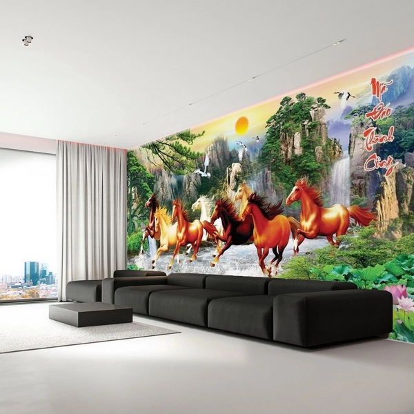Tranh Dán Tường 3D Mã Đáo Thành Công
