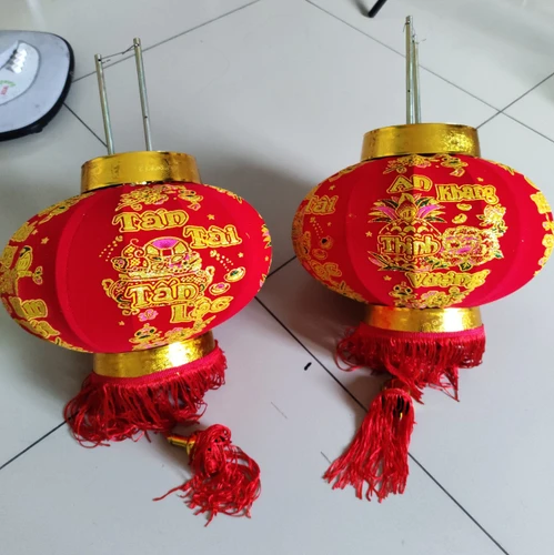 Cặp lồng đèn câu chúc năm mới trang trí tết