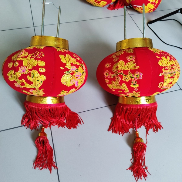 Cặp lồng đèn câu chúc năm mới trang trí tết mẫu 756
