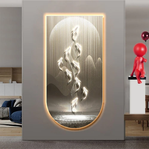 Tranh đèn LED treo tường trang trí phòng khách hiện đại mẫu 296