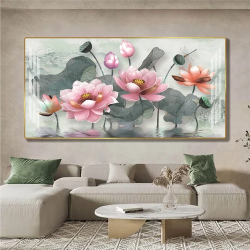 Tranh treo tường hoa sen nghệ thuật trang trí mẫu 938