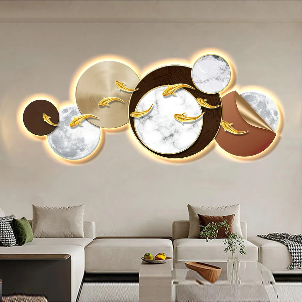 Tranh đèn LED tráng gương pha lê cao cấp mẫu 298