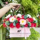 Giỏ hoa sáp thơm Đỏ - Hồng - Trắng