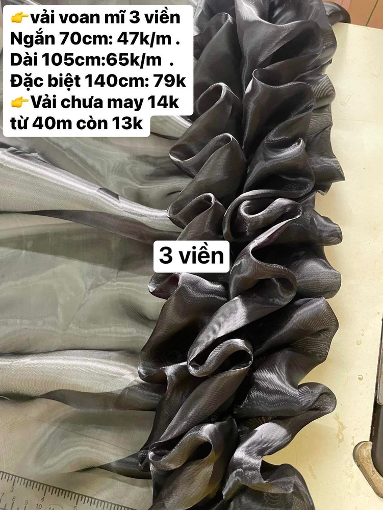 Voan gói hoa may sẵn 2 viền mẫu 453