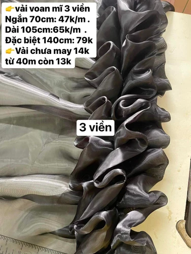 Voan gói hoa may sẵn 2 viền mẫu 453
