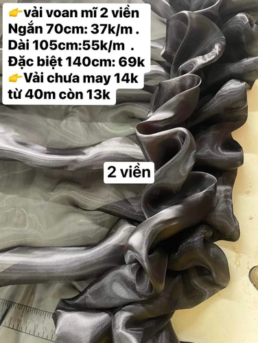 Voan gói hoa may sẵn 2 viền mẫu 452